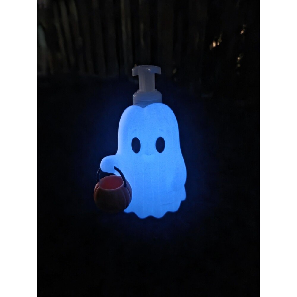 Halloween Ghost Glow Soap Dispenser Holder with Pumpkin Basket Bath & Body Works